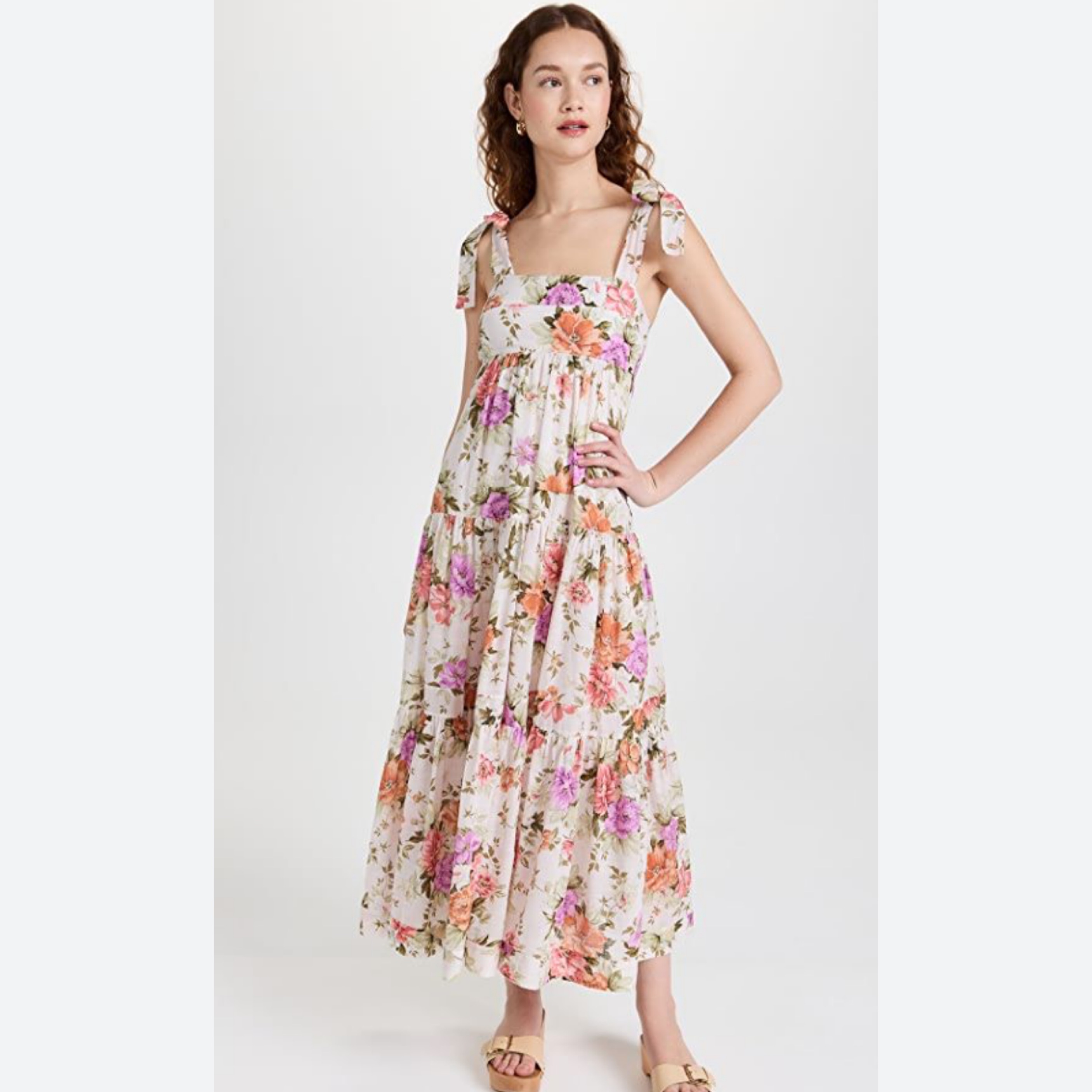 Zimmermann Floral Shoulder Tie Dress - Image 3