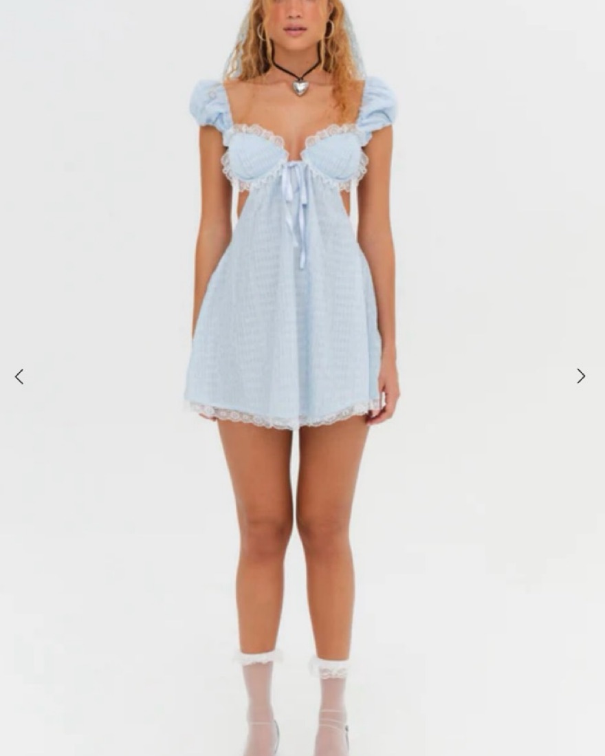For Love & Lemon Catherine Mini Dress by For Love & Lemons - Pickle