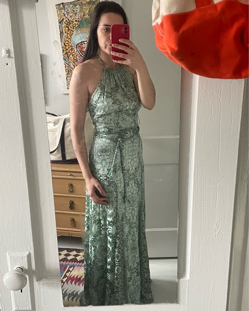 Alice + Olivia Danika Halter Dress by Alice & Olivia - Pickle