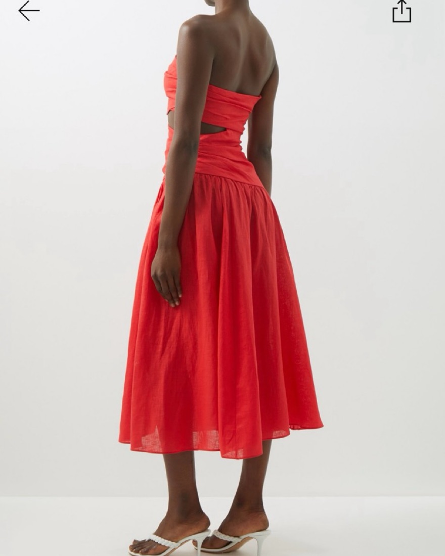 chinese dress ladies Zimmermann Rebellion Tuck Midi Dress | Red