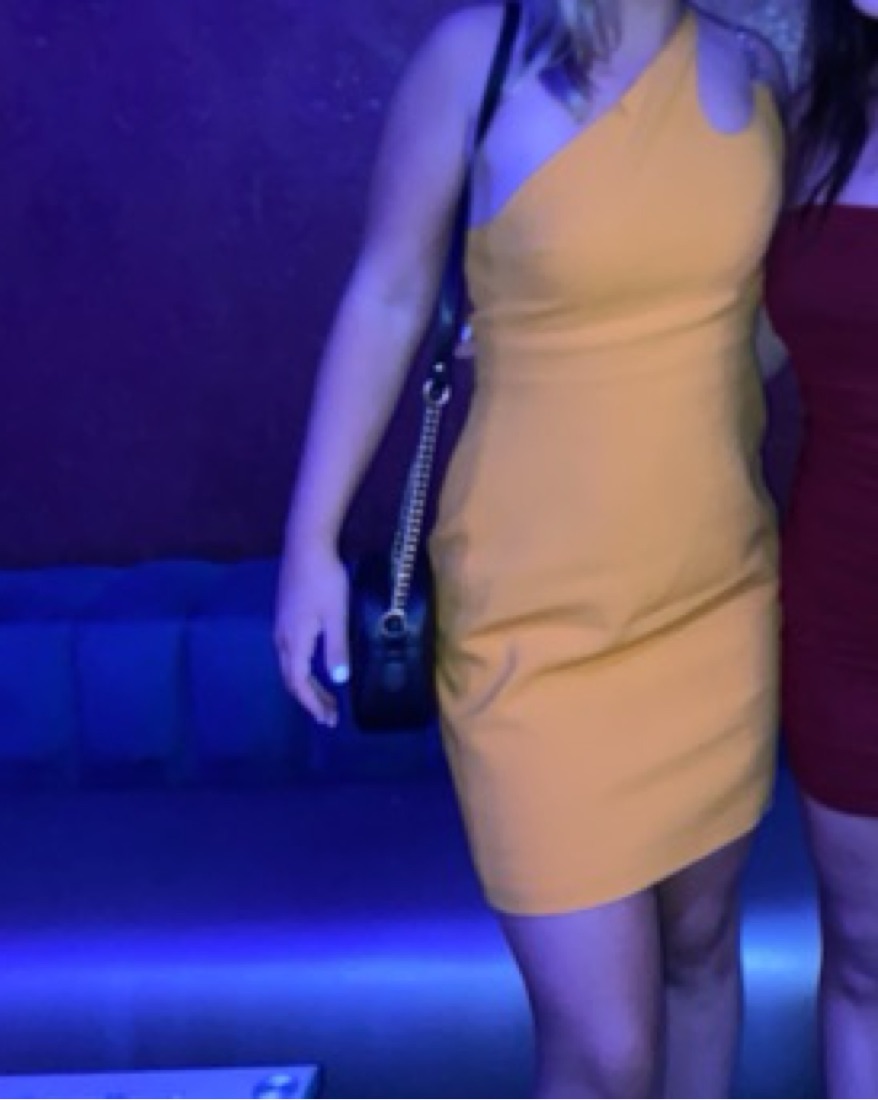 David Koma Orange Chain Dress - Image 2