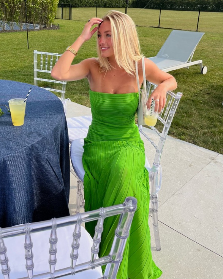 green emerald velvet dress Sheila | Olive Bandeau Maxi Dress with Scarf Detail main image 1