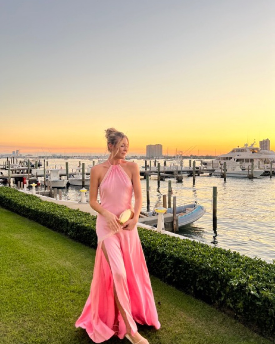 chinese dress ladies Valea Embellished Satin Maxi Dress Ash Pink