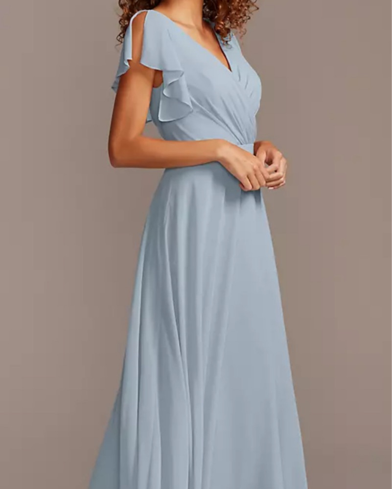 princess polly baby blue dress Mock Two-Piece Long Dress with Beaded Top S / Tiffany main image 0