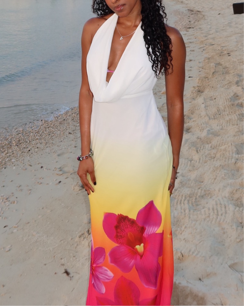 kaftan beach dress for women Empress Caftan | Boho Open Shoulder Caftans – Luxe Resort Wear main image 1