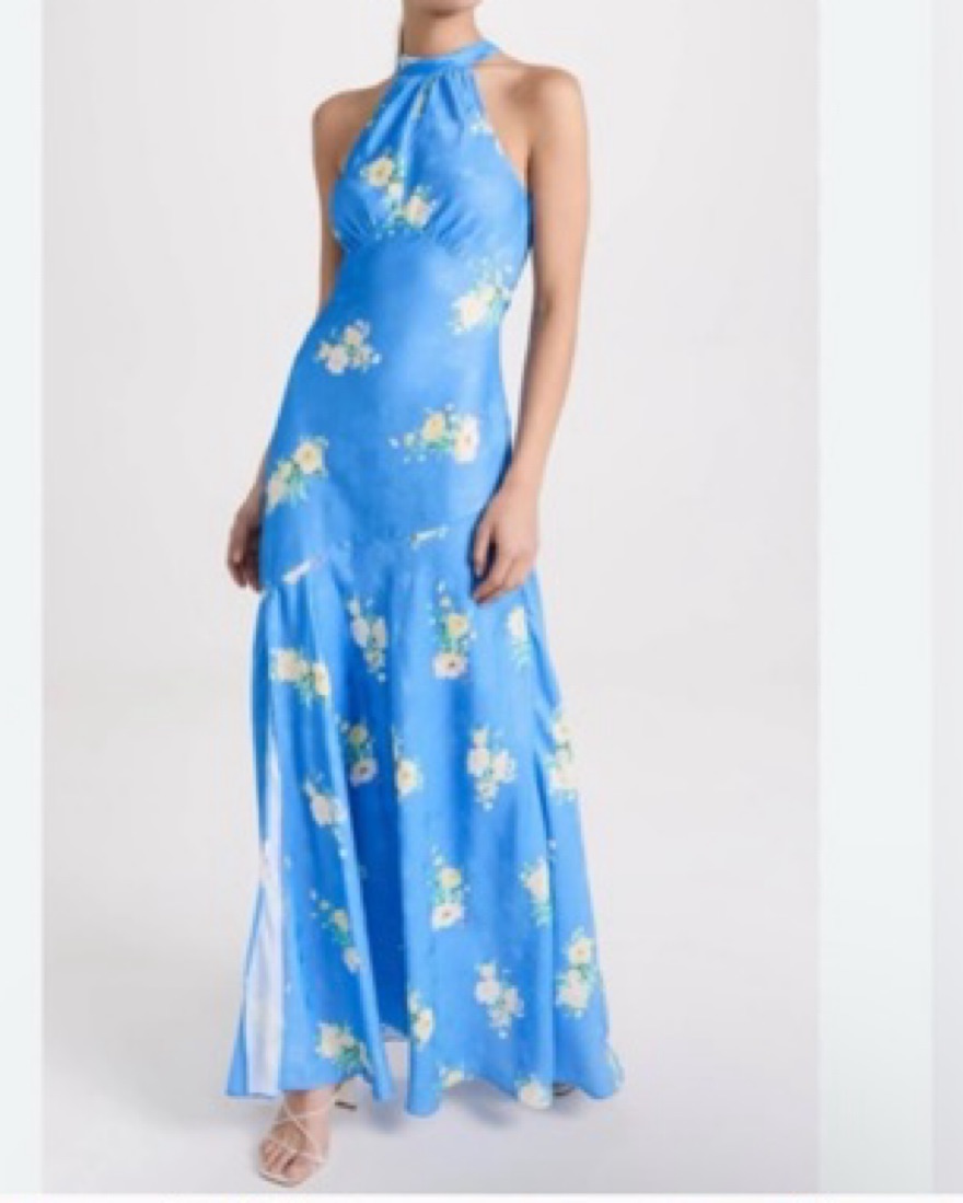 chinese dress ladies Panko Blue Maxi Dress - US 12 main image 1