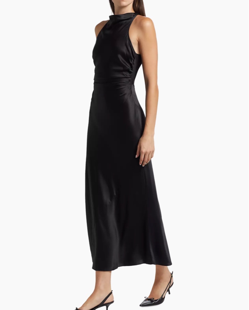 Reformation Black Satin Maxi Dress by Reformation - Pickle