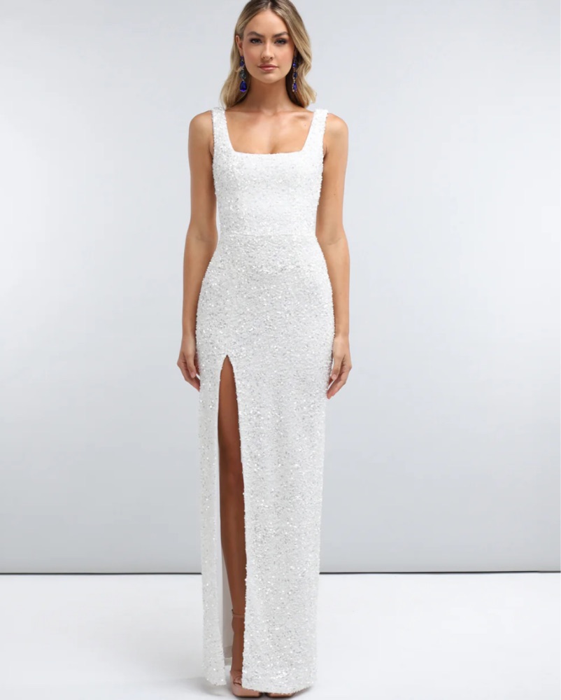 maxi dress with sleeves boho Monaco Long bohemian dress with lace and ruffles, 3/4 sleeves