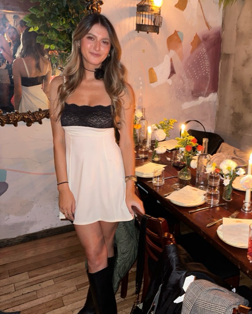 WeWoreWhat Mini Black/White Lace Dress by WeWoreWhat - Pickle