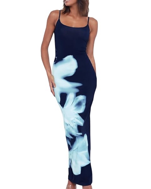 chinese dress ladies Feeling The Heat Maxi Dress Blue Daze main image 1