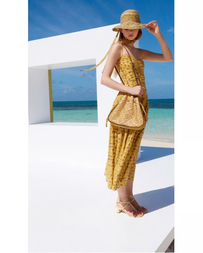 Tory Burch Corset Drop Waist Dress by Tory Burch - Pickle