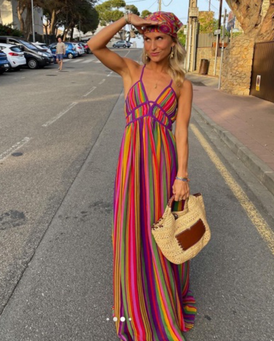 chinese dress ladies Ba&sh Wila V Neckline Maxi Dress- Rose  Styleartist