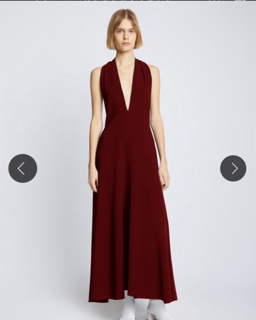 Proenza Schouler Plunging Halter Dress by Proenza Schouler - Pickle