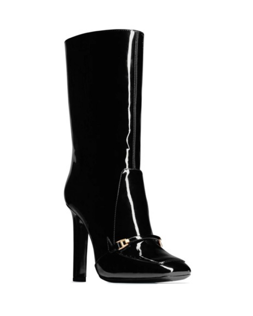 Saint Laurent Lala Square-Toe Boots | Pickle