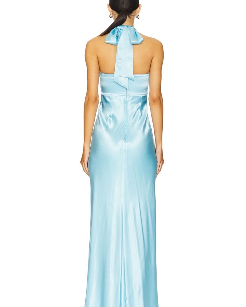 green emerald velvet dress Shona Joy Beau Gathered Asymmetrical Midi Dress main image 1