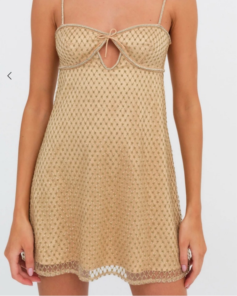 For Love And Lemons Glitter Slip Dress by For Love & Lemons - Pickle