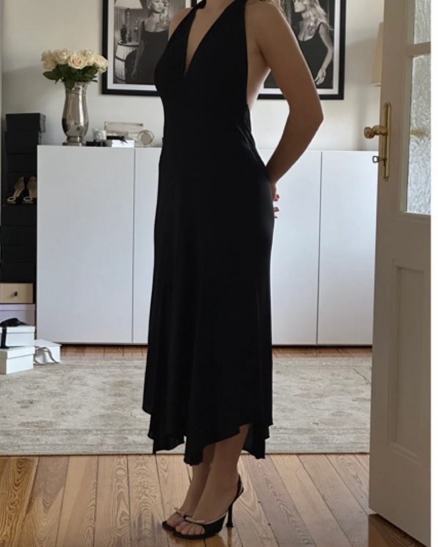 Vintage Black Halter Dress by Vintage / Thrifted - Pickle
