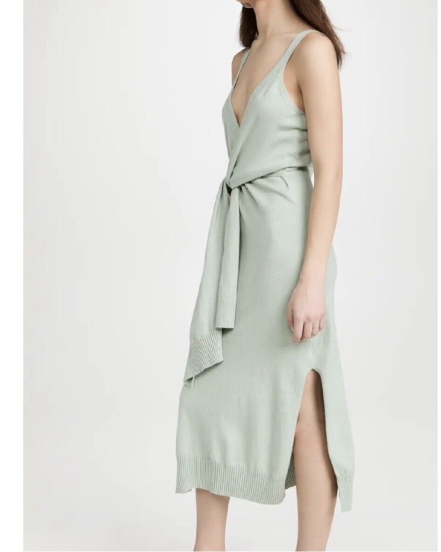 Jonathan Simkhai Green Wrap Dress - Image 3
