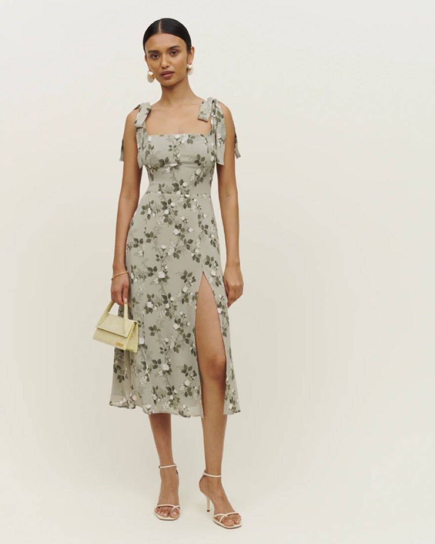 Sage Green Twilight Reformation Dress by Reformation - Pickle