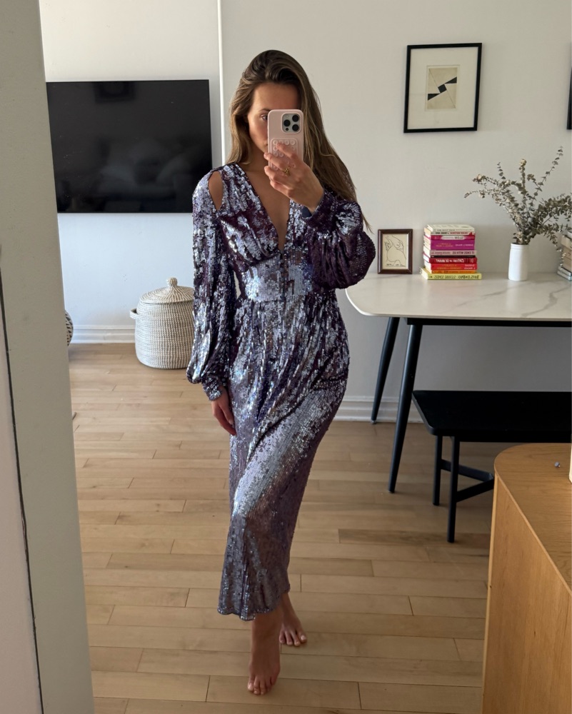 dress glitter robe Mari gold sequin kimono robe