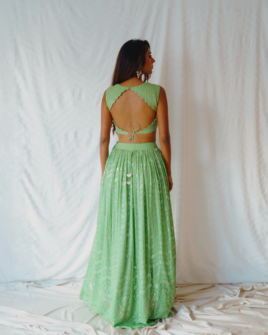 Divya Lehenga (Green) Size S - Image 2