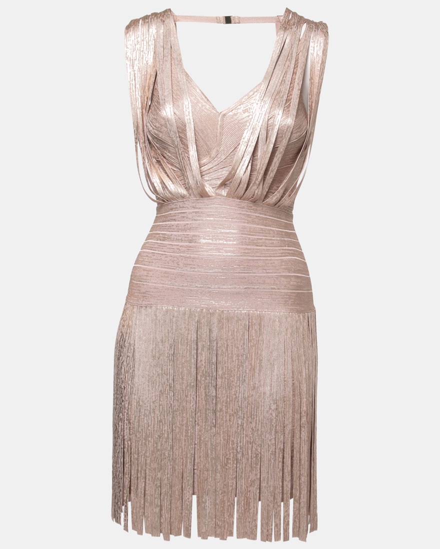 slim fit dress slacks THE METALLIC SANDRA DRESS  HERV LGER