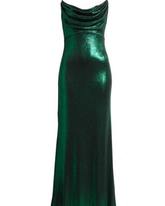 Tadashi Shoji Cowl Dress -Green Shimmer by Tadashi Shoji - Pickle