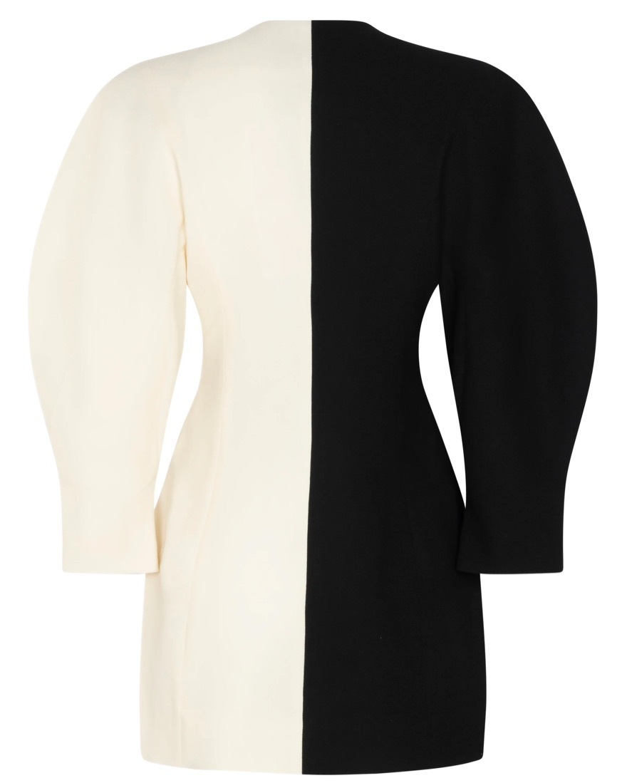 O-sleeve wool crepe mini blazer dress - Image 2