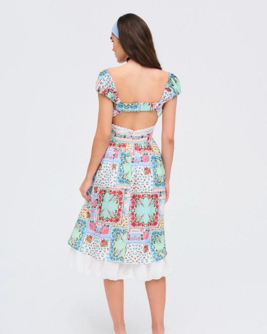 For Love and Lemons Kiera Midi Dress by For Love & Lemons - Pickle