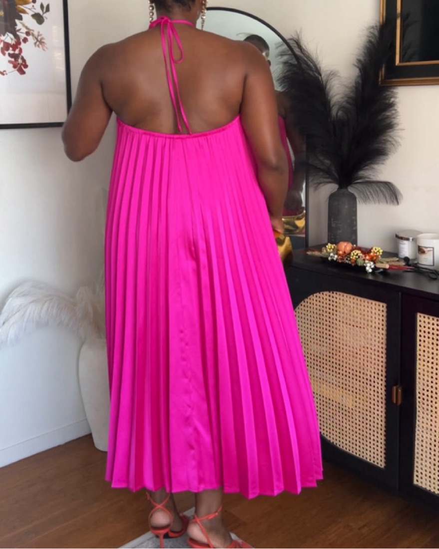 Delfi Collective Pink Pleated Dress  - Image 4