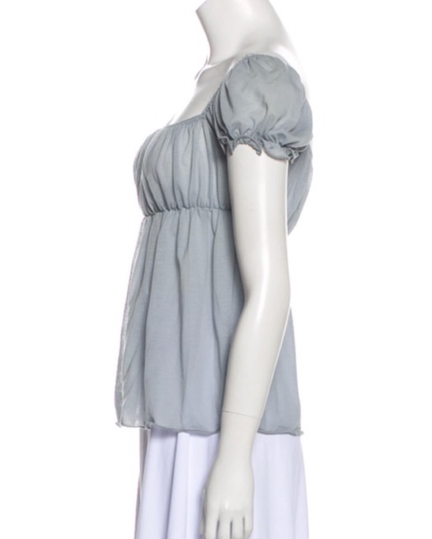 Miu Miu Semi-Sheer Short Sleeve Top - Image 2