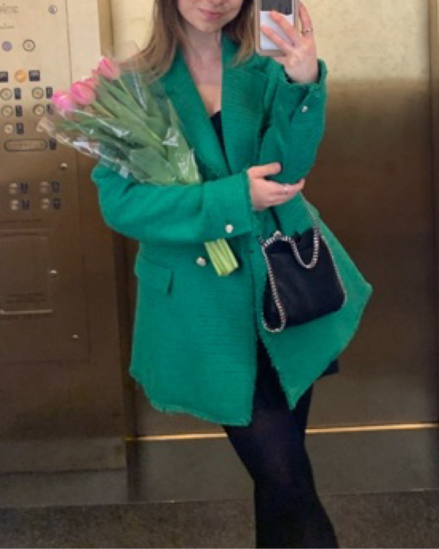 green tweed blazer 💚 - Image 1