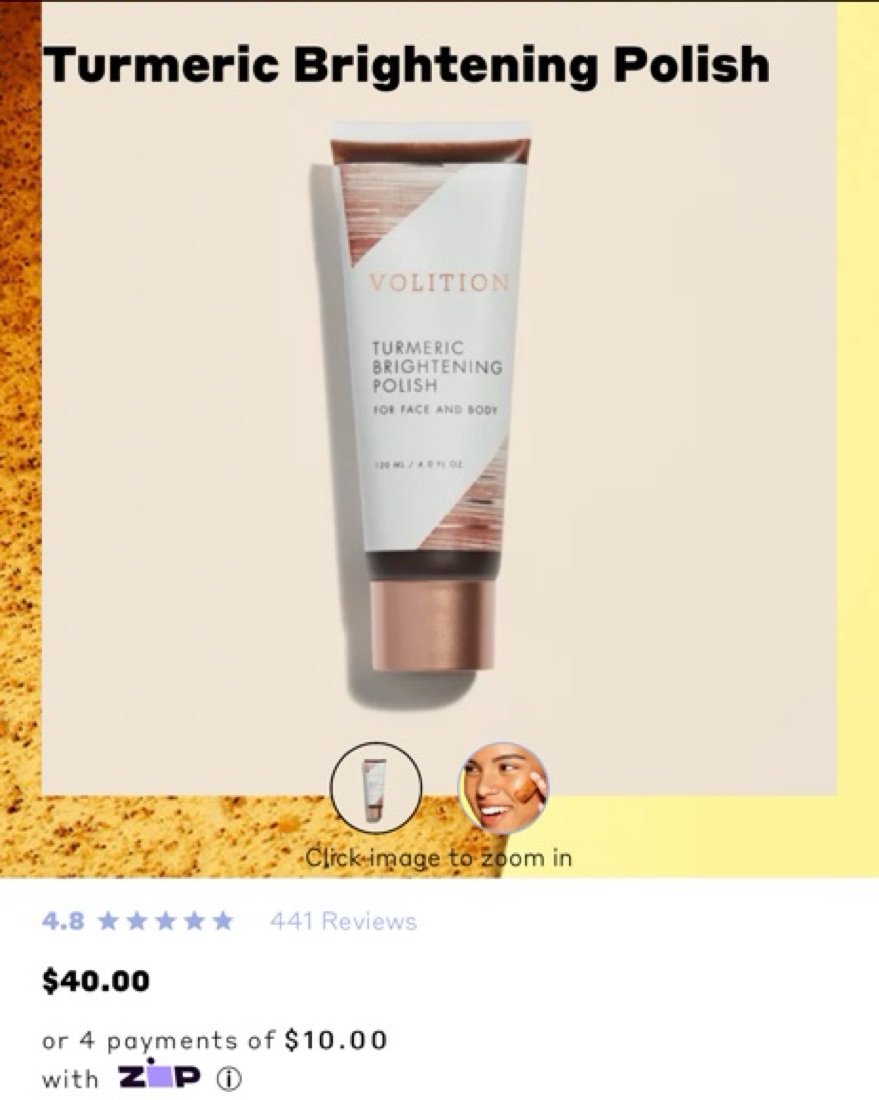 Tumeric Brightening Polish Face Wash 4oz - Image 1