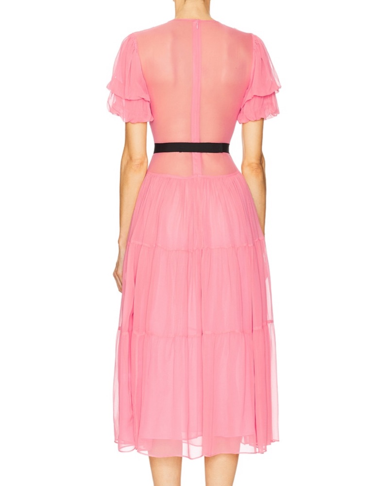 strapless open back dress Pink Little Princess Gowns,Junior Formal Special Occasion Gown,GPD0052