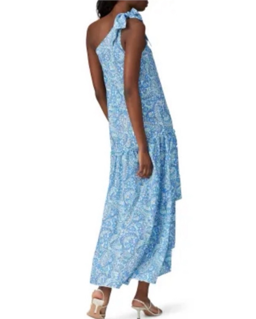Paloma Blue Maxi Dress One Shoulder  - Image 6