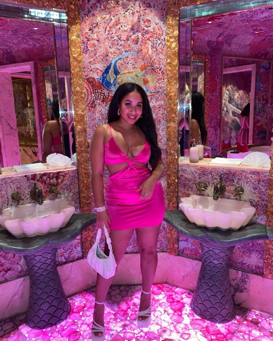 Pink Cut Out Dress - Image 3