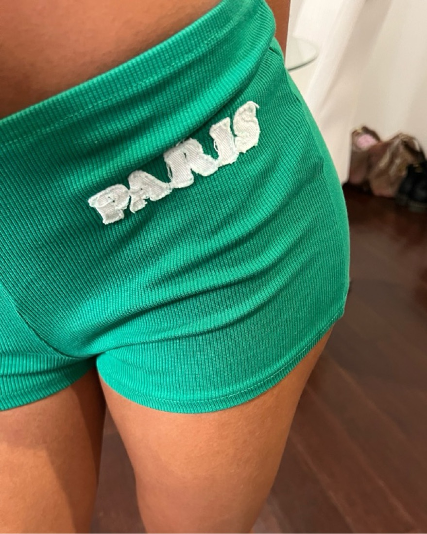 Zara Green Paris Shorts  - Image 1