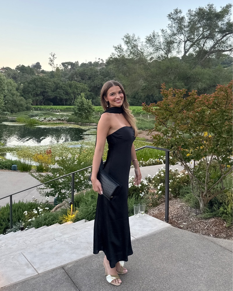 Abercromble Black Formal Dress W Scarf by Abercrombie and fitch