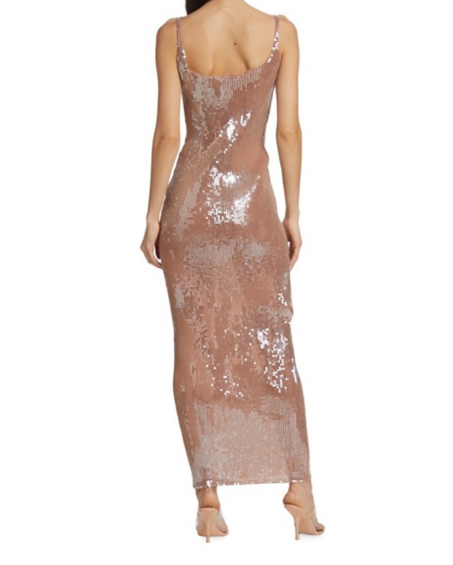 fitted lace wedding dress Alexander Wang Maxi Tank Dress with Embossed Logo