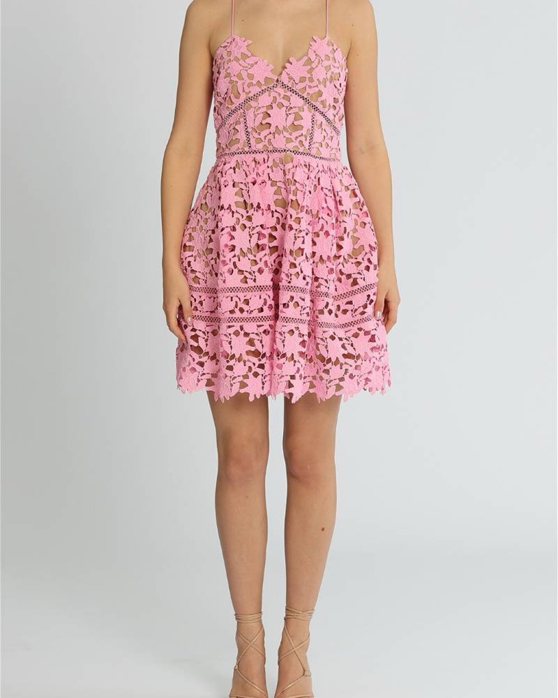slim fit dress slacks Self-Portrait // Floral Lace Mini Dress – VSP Consignment main image 0