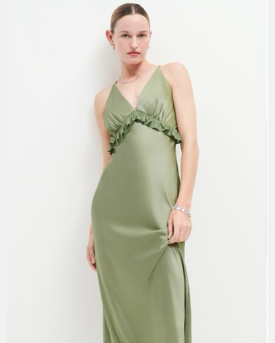Reformation Green Dress (Sage/Artichoke) by Reformation - Pickle