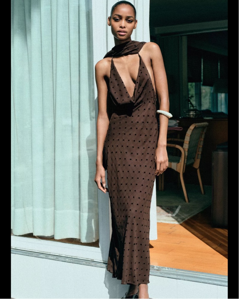 Enchanting Polka Dot Maxi Dress by ZARA - Pickle