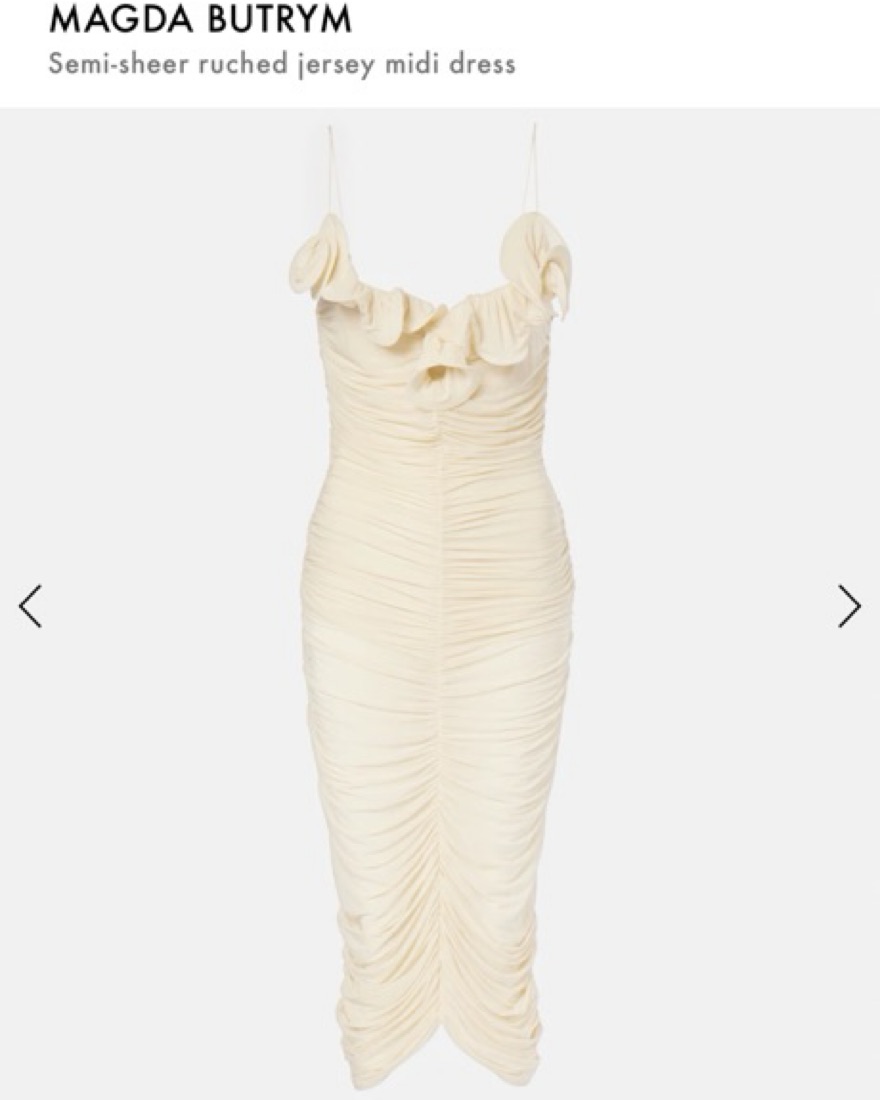 Magda Butrym Sheer Ruched Jersey Dress by Magda Butrym - Pickle