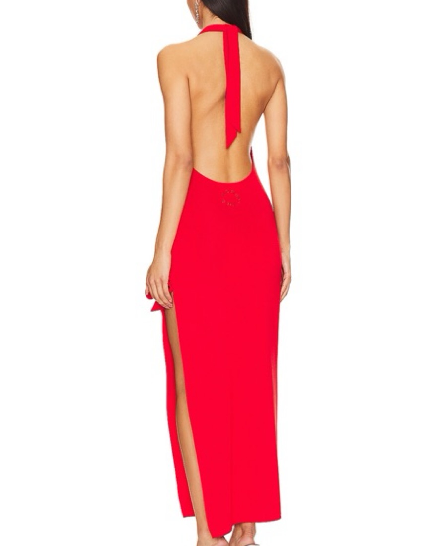Red Halter Dress - Image 2