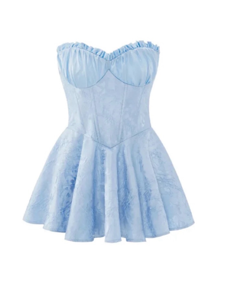 Nana Jacquline Dupe Blue Mini Romper - Image 2