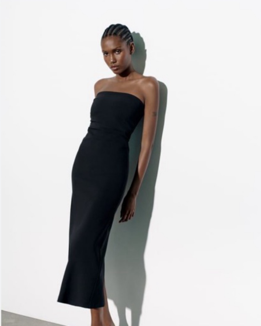 Zara black Midi Dress by Zara - Pickle