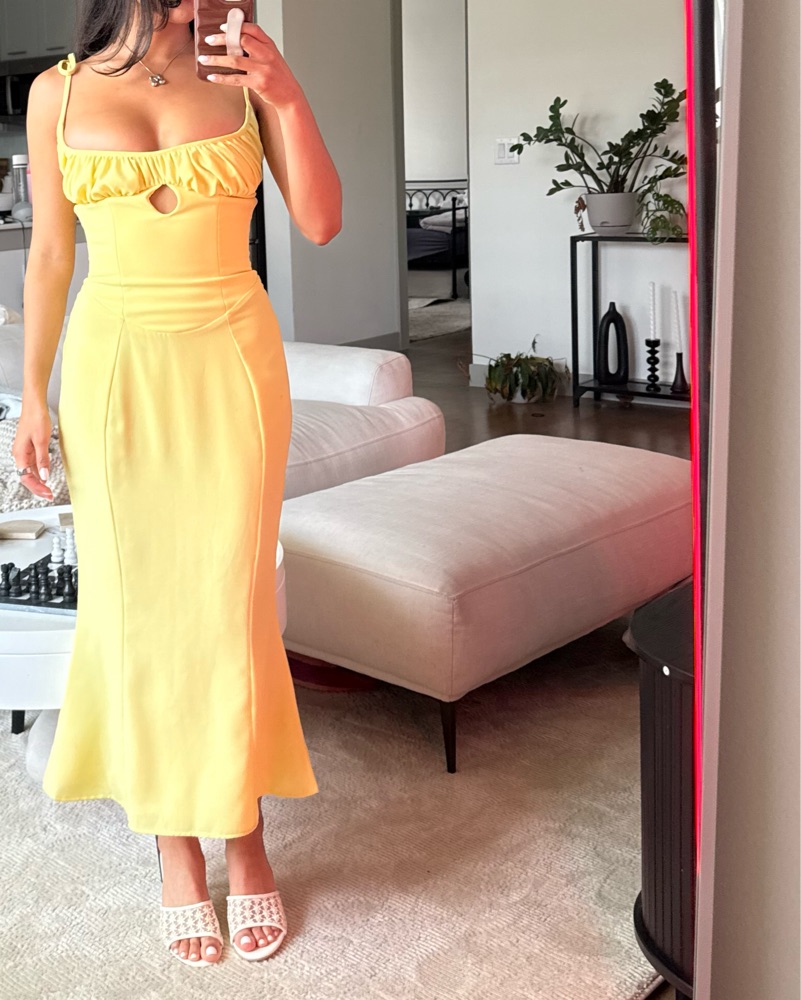 knee length dresses for ladies House of CB Charlotte Peony Print Midi Dress main image 1