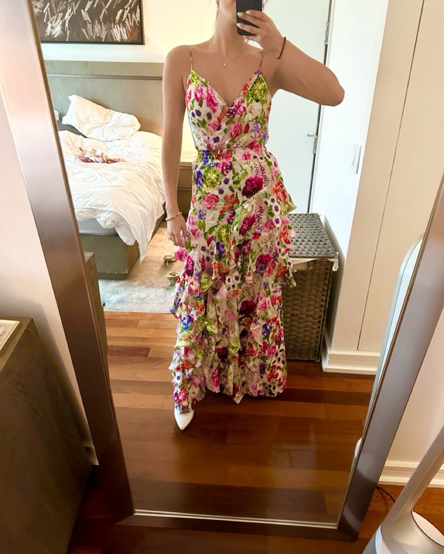 Alice & Olivia Ruffled Floral Maxi Dress by Alice & Olivia - Pickle