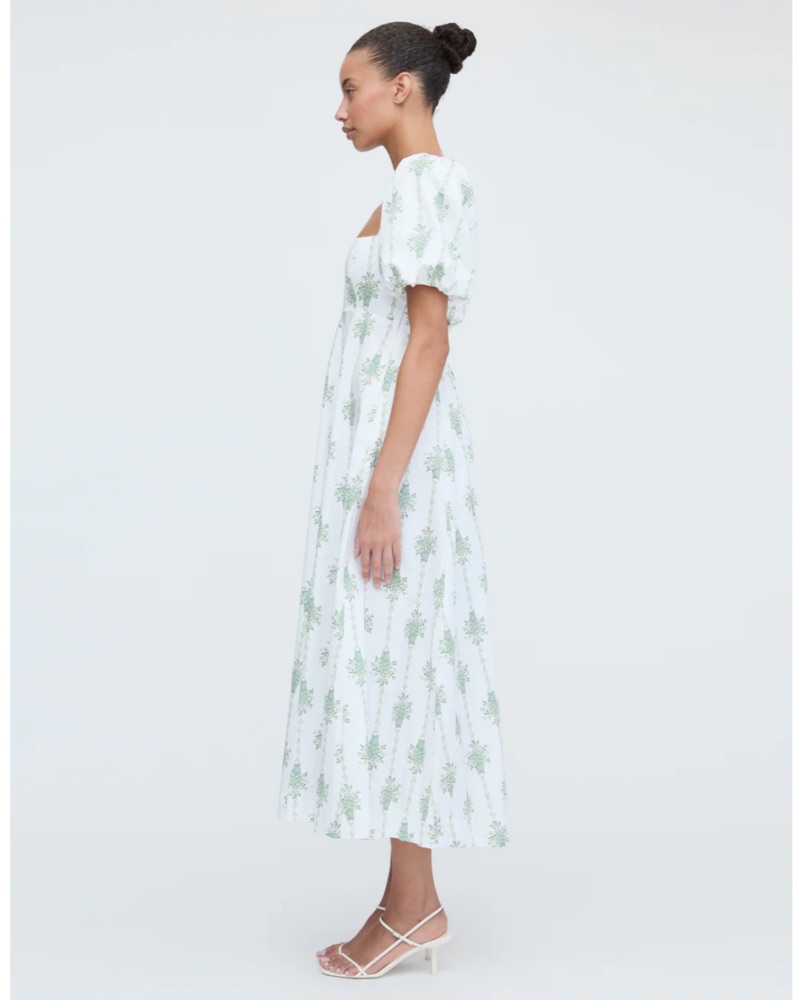Hill House Matilda Dress In Apple Green by Hill House Home - Pickle