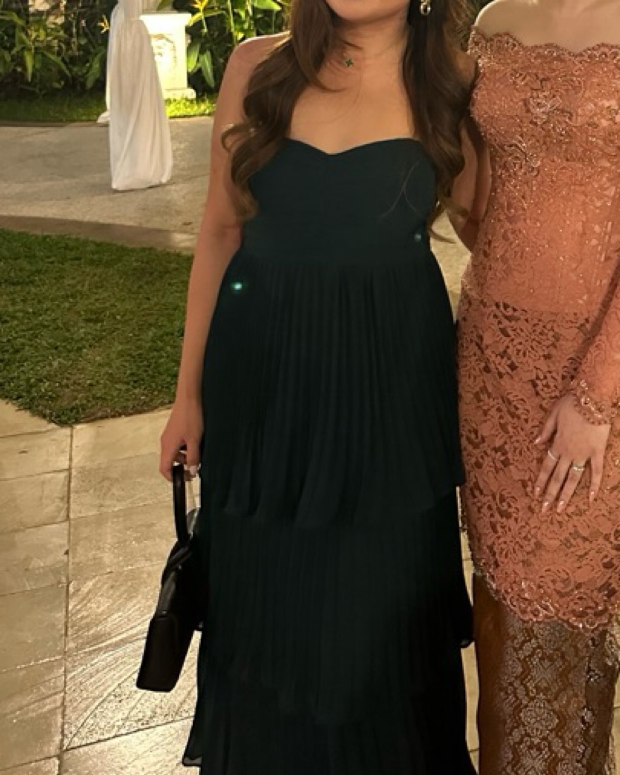 Tiered Dark Green Maxi Dress by Lulus - Pickle